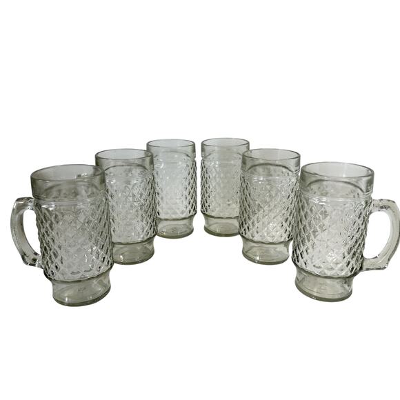 Vintage Beer Mugs, Root Beer Glasses, Set of 6 Large Glass Mugs or Beer Steins - Picture 2 of 11